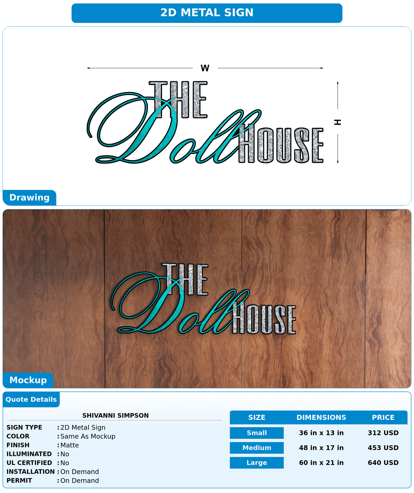 CUSTOM MOCKUP SIGN FOR Shivanni Simpson