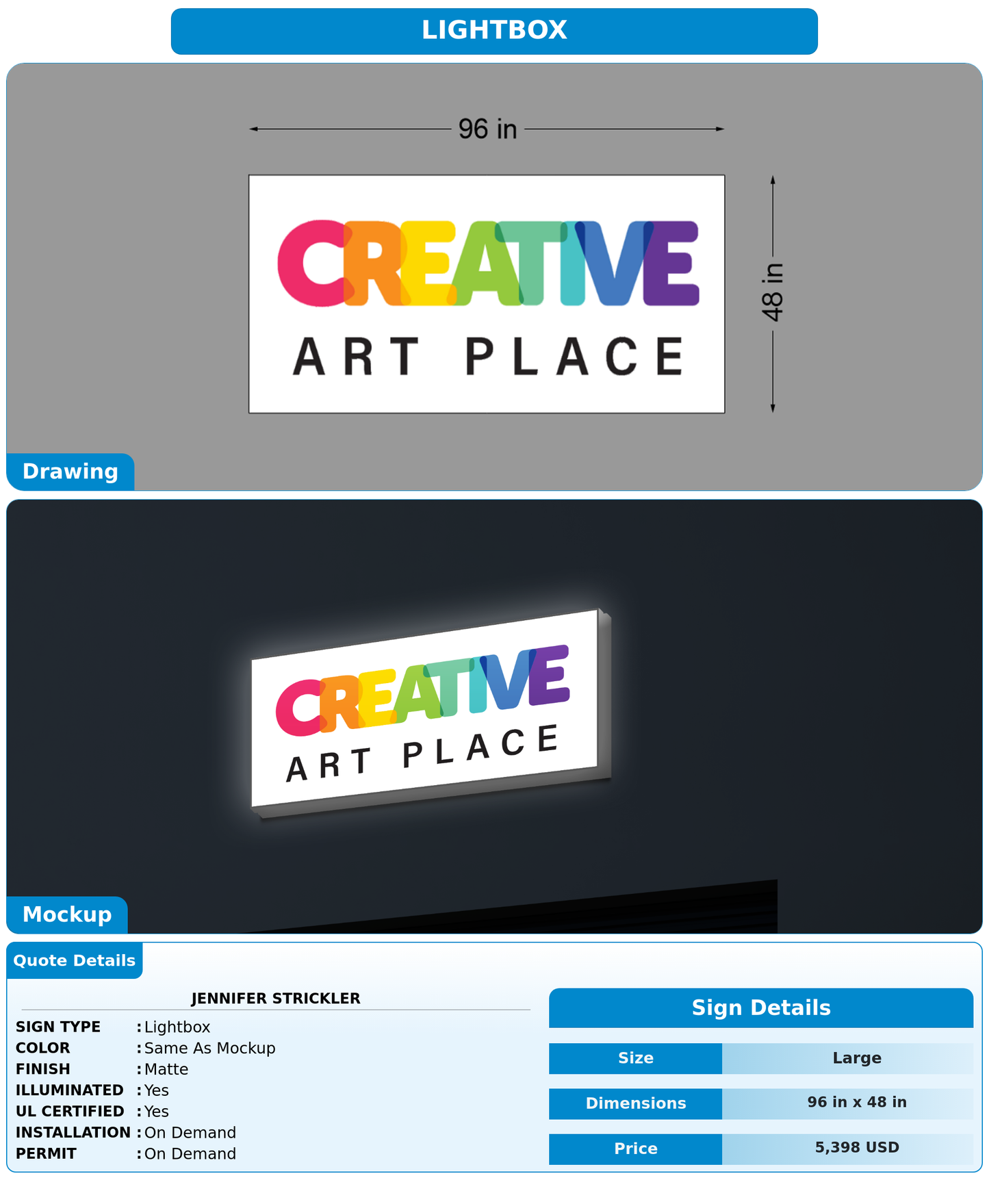 CUSTOM MOCKUP SIGN FOR Jennifer Strickler