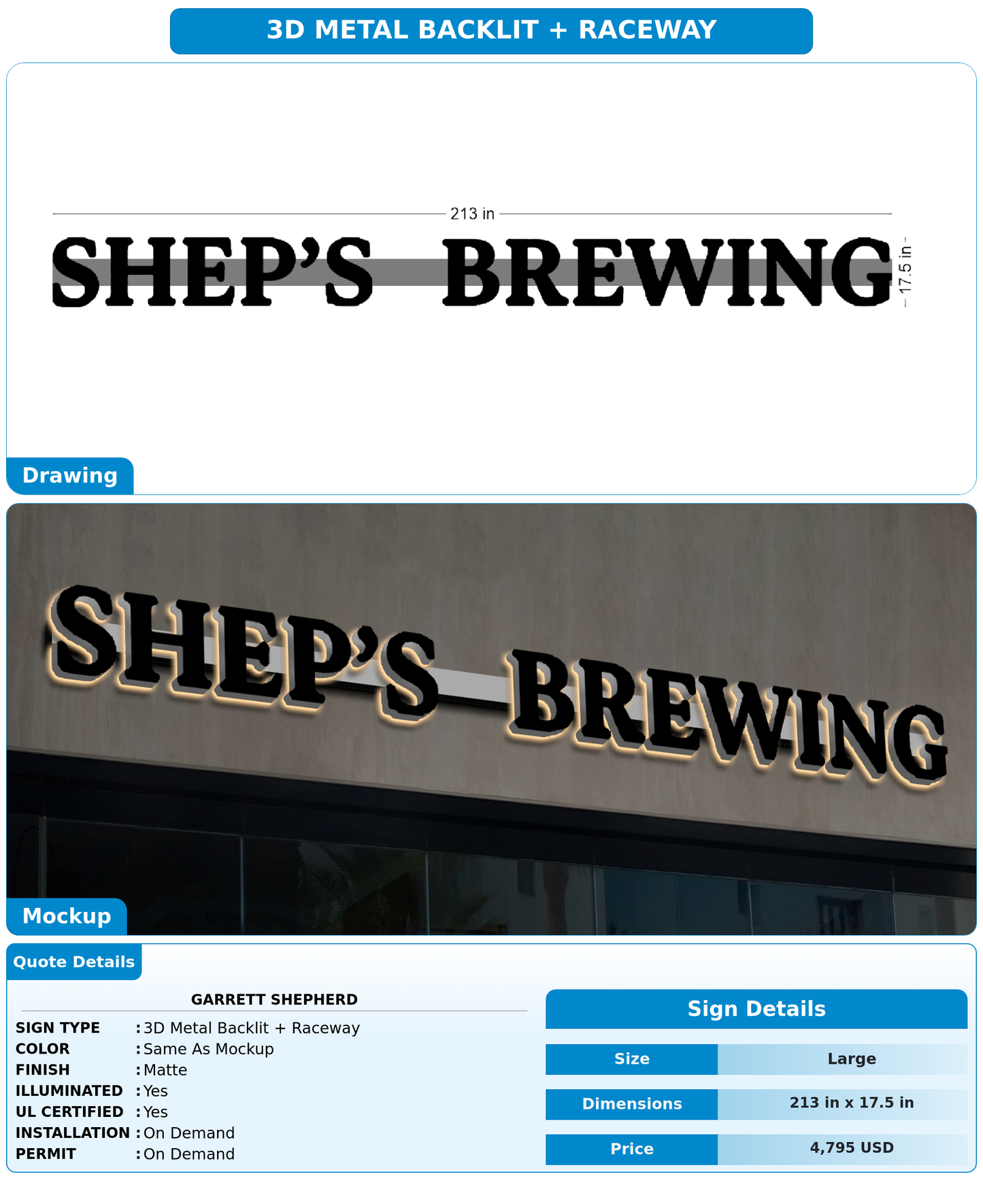 CUSTOM MOCKUP SIGN FOR Garrett Shepherd
