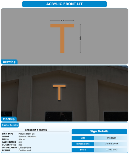CUSTOM MOCKUP SIGN FOR Greggina T Brown