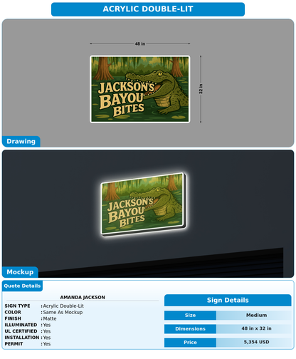 CUSTOM MOCKUP SIGN FOR Amanda Jackson