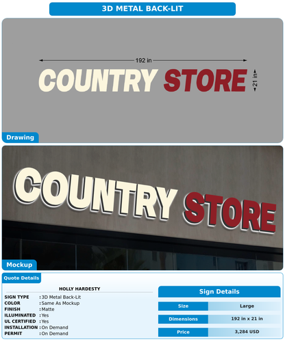 CUSTOM MOCKUP SIGN FOR Holly Hardesty