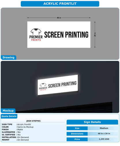 CUSTOM MOCKUP SIGN FOR Josh steffes