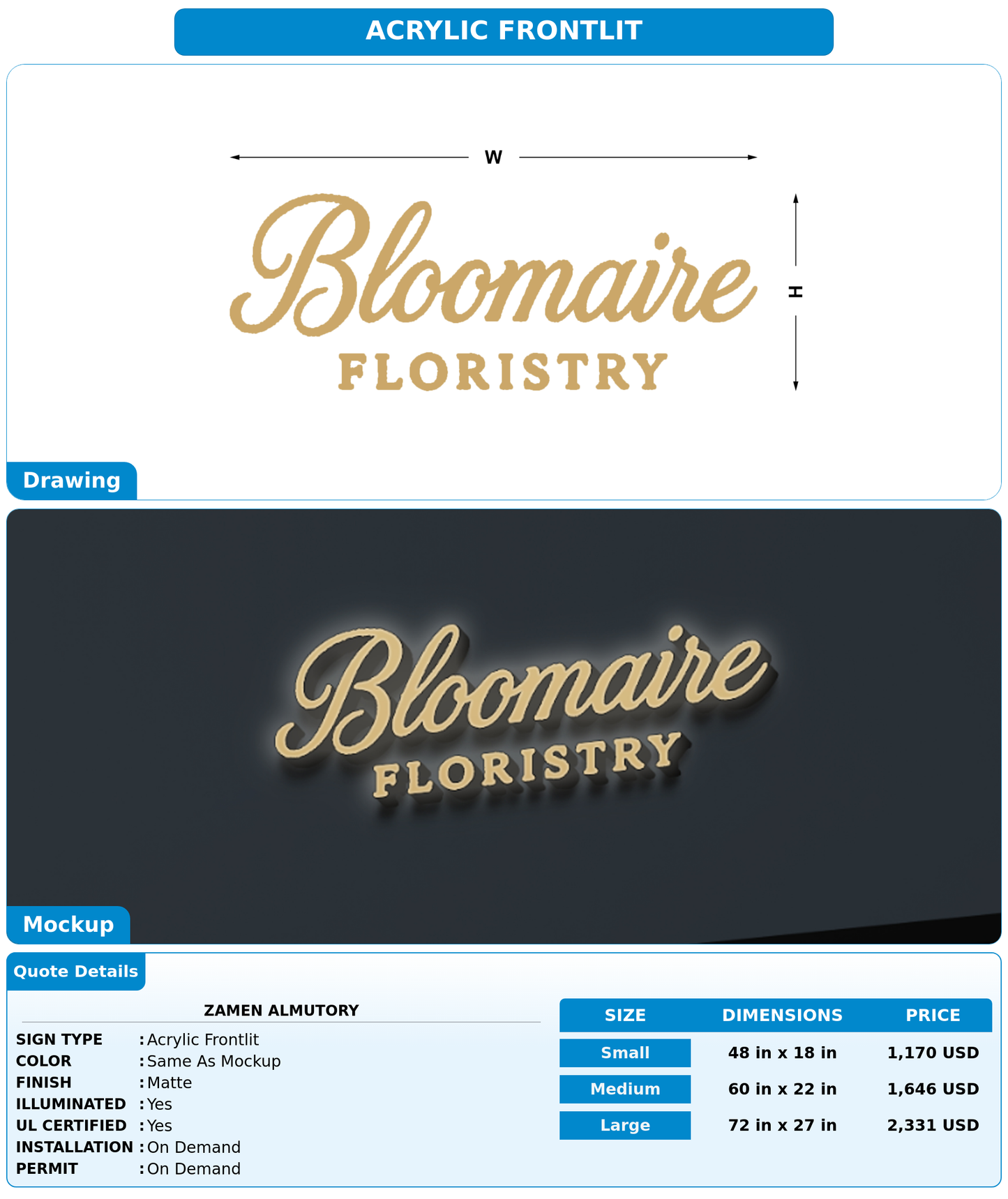 CUSTOM MOCKUP SIGN FOR Zamen Almutory