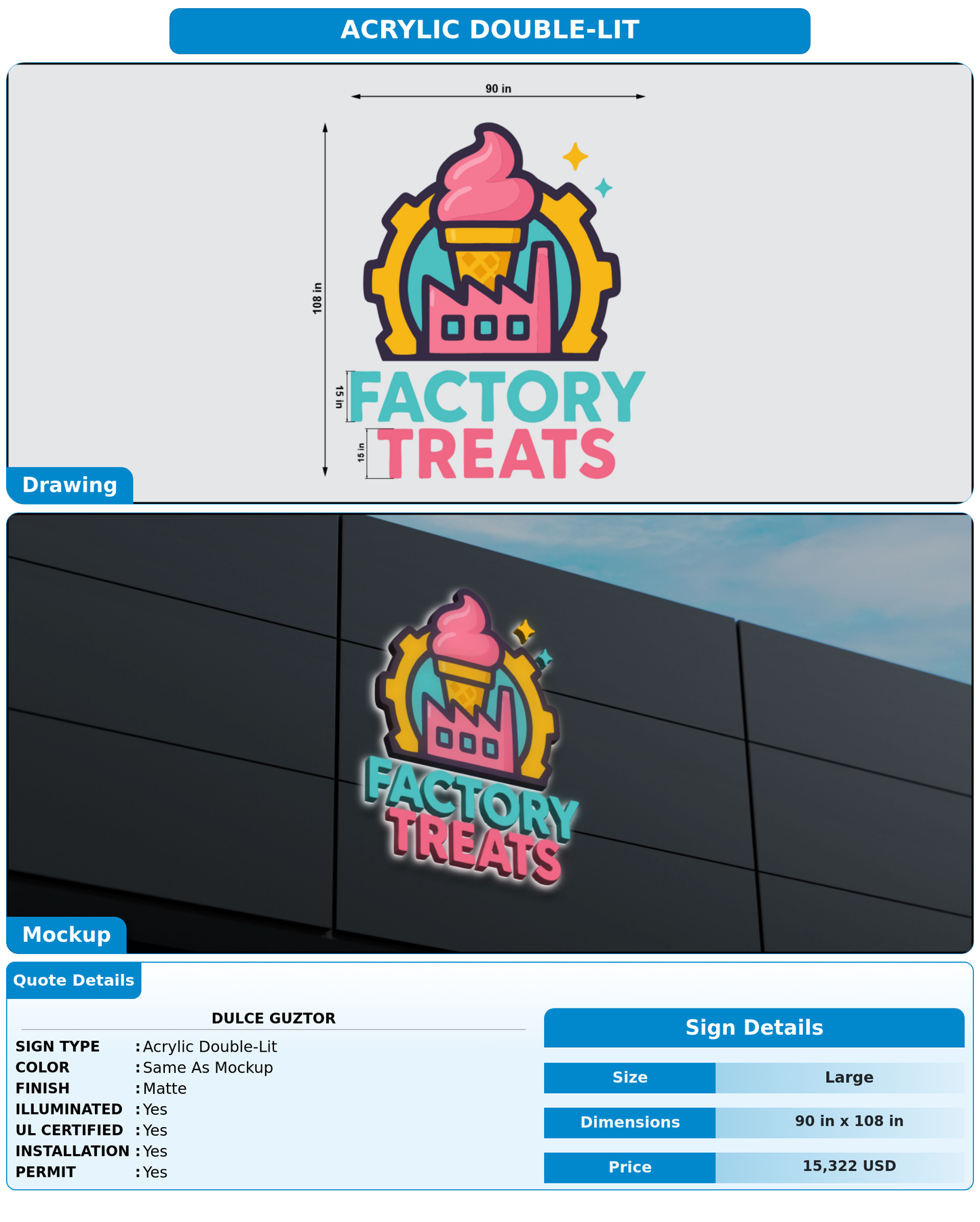 CUSTOM MOCKUP SIGN FOR Dulce GuzTor