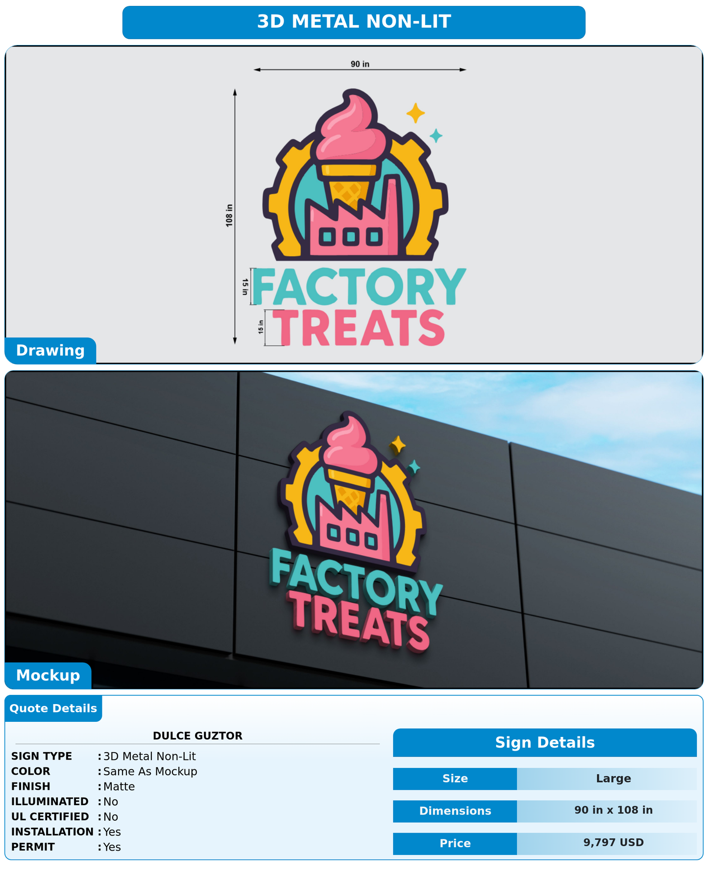 CUSTOM MOCKUP SIGN FOR Dulce GuzTor