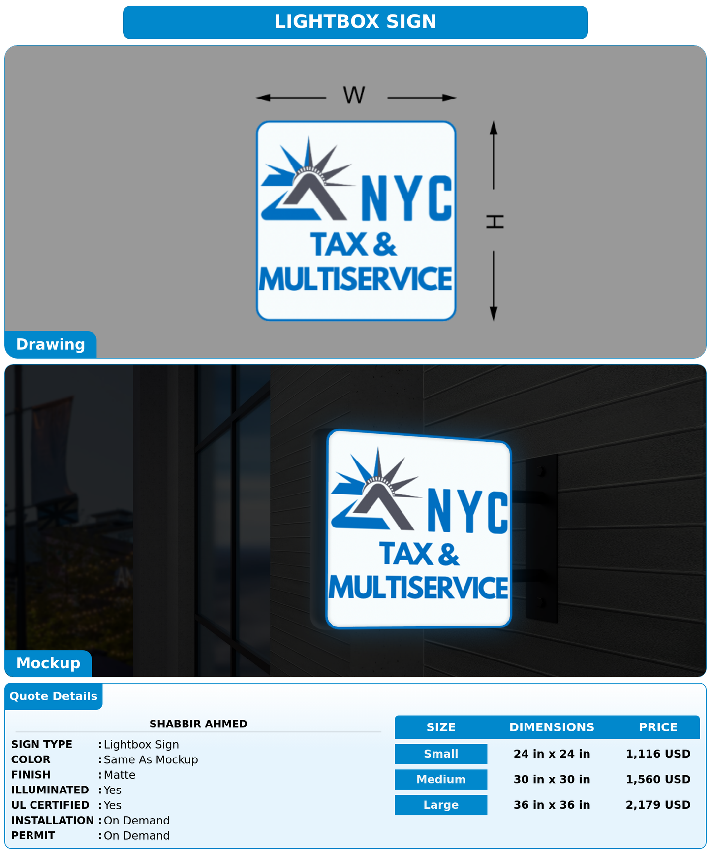 CUSTOM MOCKUP SIGN FOR Shabbir Ahmed