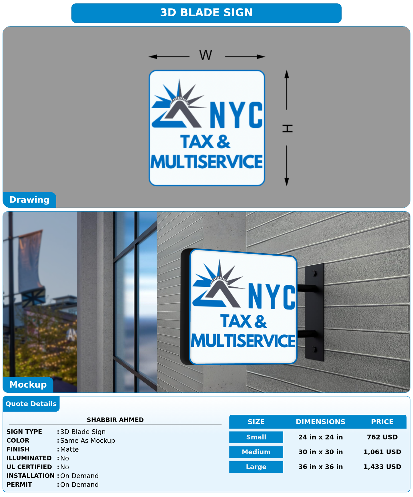 CUSTOM MOCKUP SIGN FOR Shabbir Ahmed