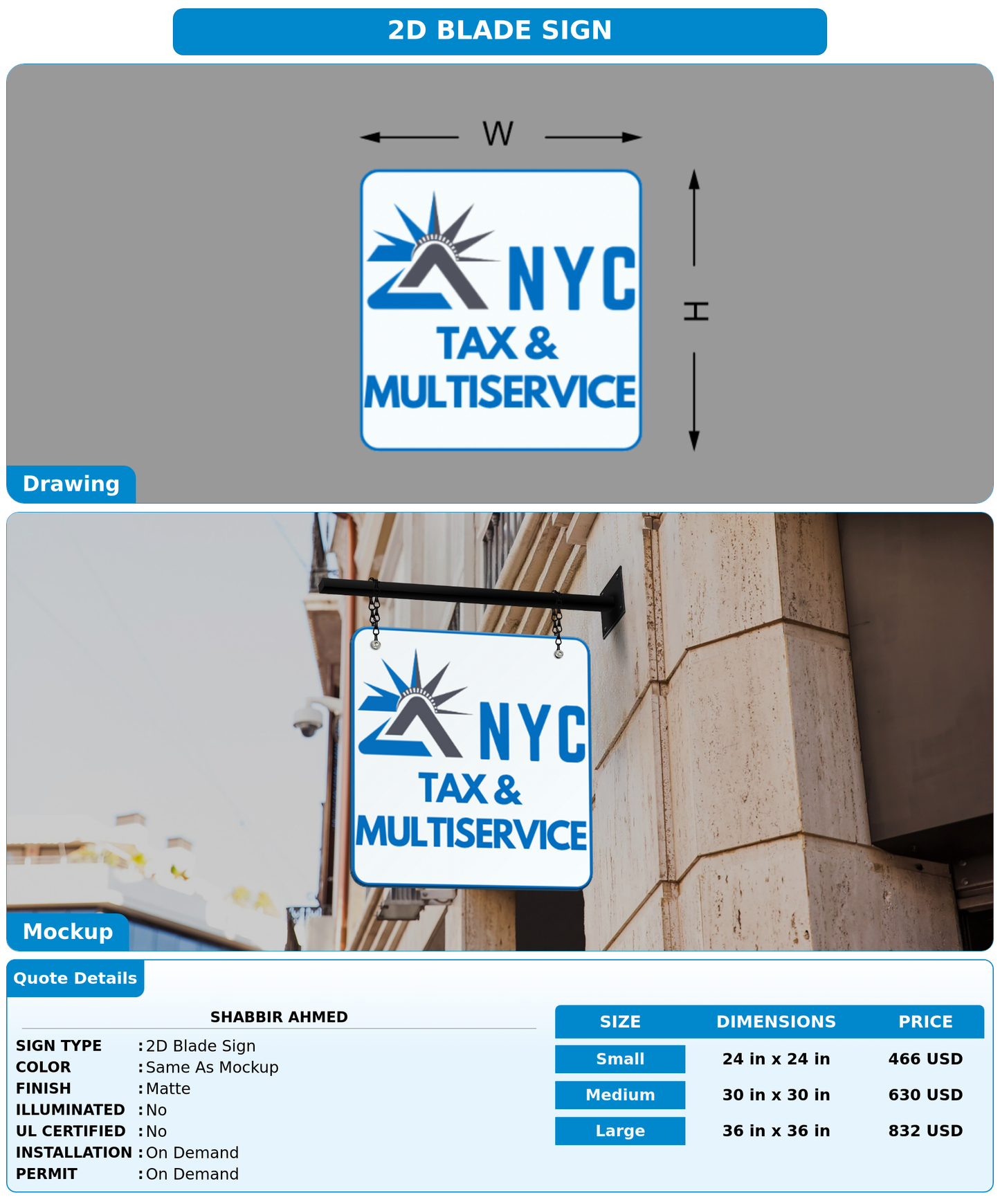 CUSTOM MOCKUP SIGN FOR Shabbir Ahmed