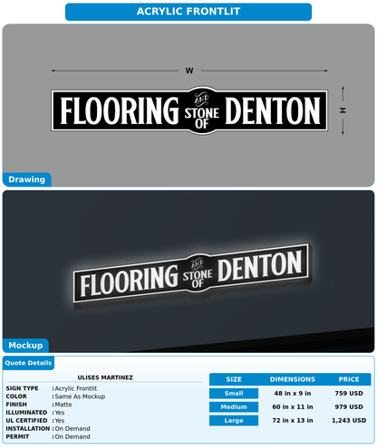 CUSTOM MOCKUP SIGN FOR Ulises Martinez