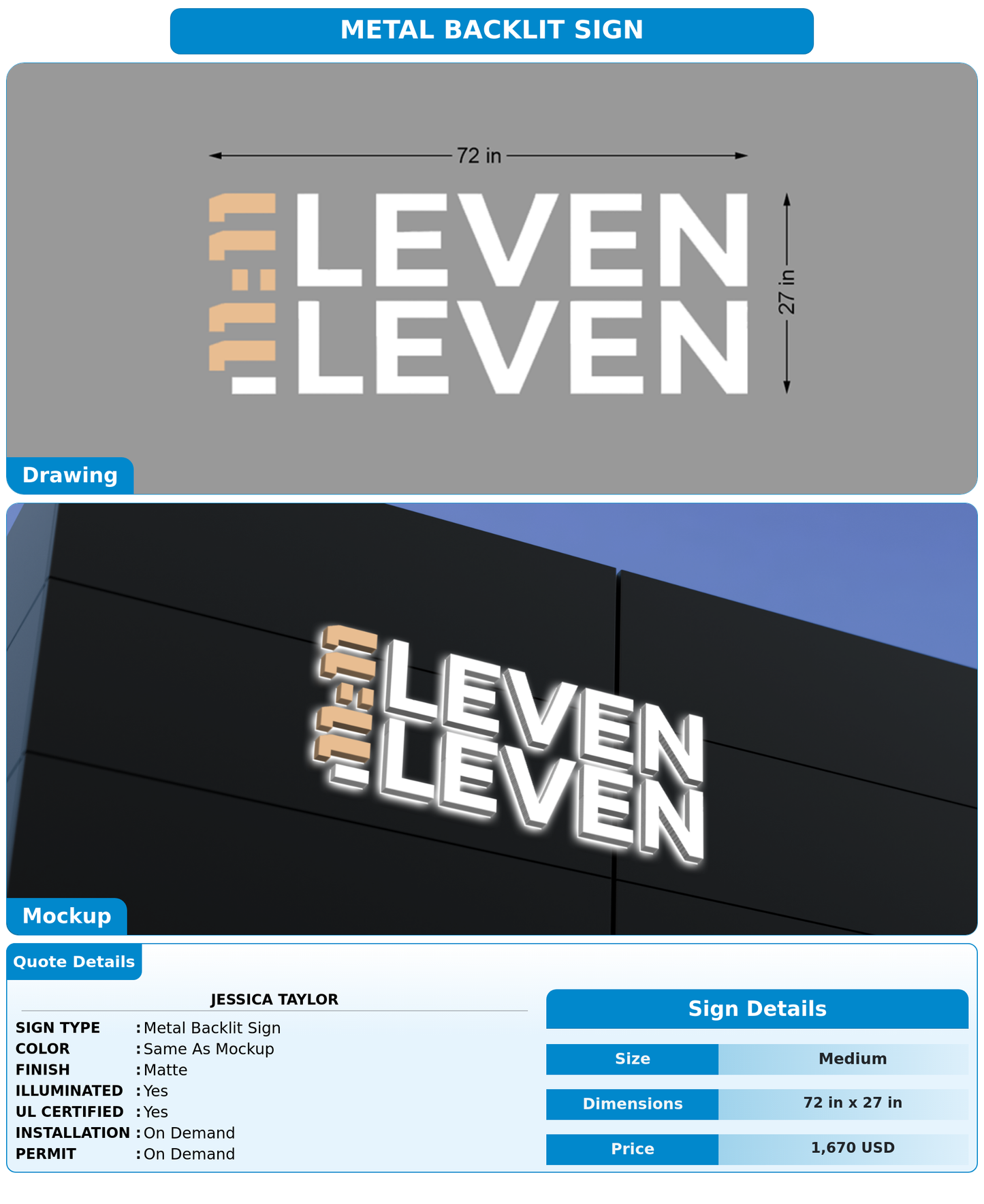 CUSTOM MOCKUP SIGN FOR Jessica Taylor