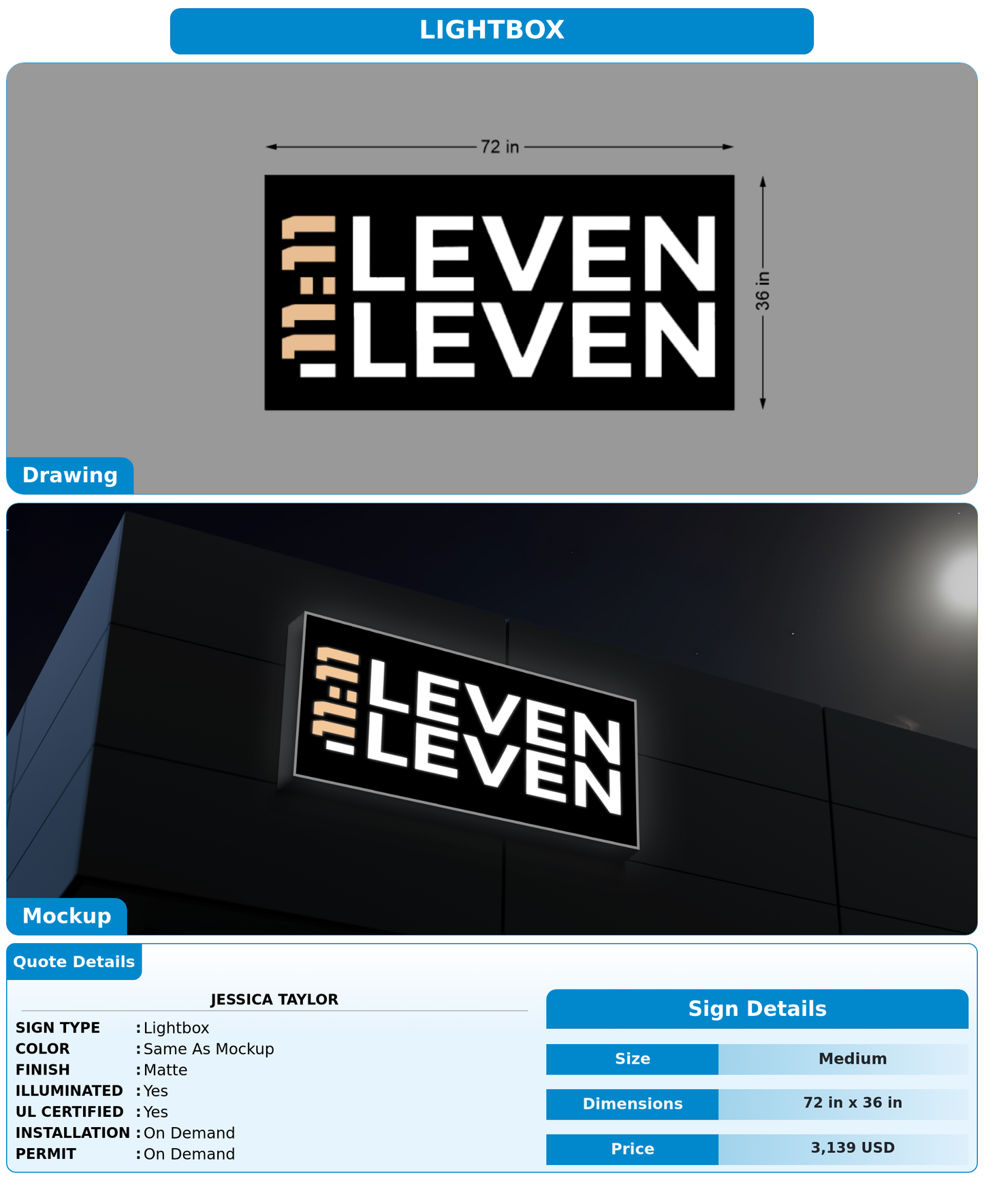 CUSTOM MOCKUP SIGN FOR Jessica Taylor