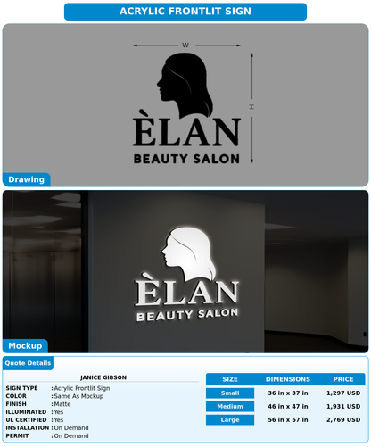 CUSTOM MOCKUP SIGN FOR Janice  Gibson
