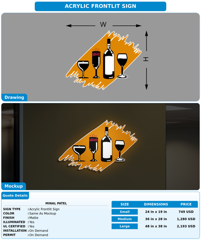 CUSTOM MOCKUP SIGN FOR Minal patel