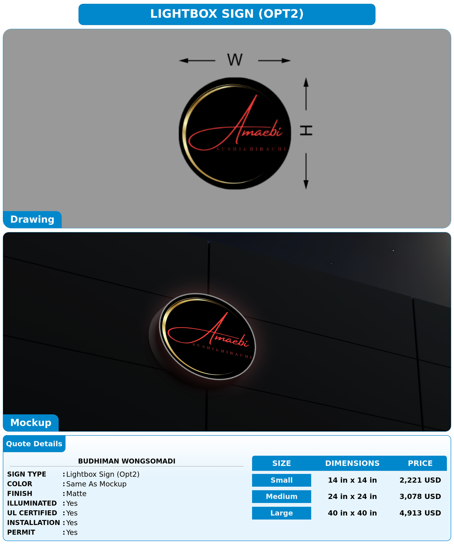 CUSTOM MOCKUP SIGN FOR Budhiman Wongsomadi