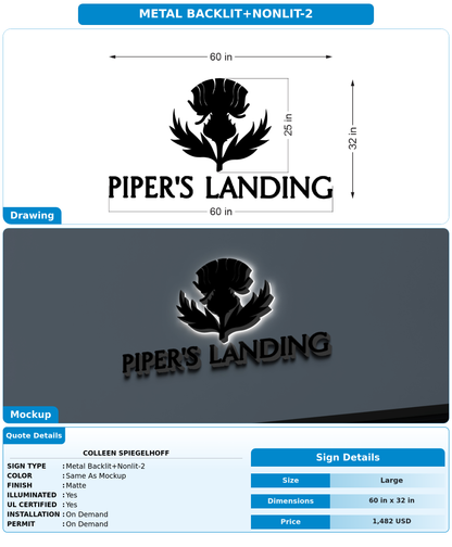 CUSTOM MOCKUP SIGN FOR Colleen Spiegelhoff