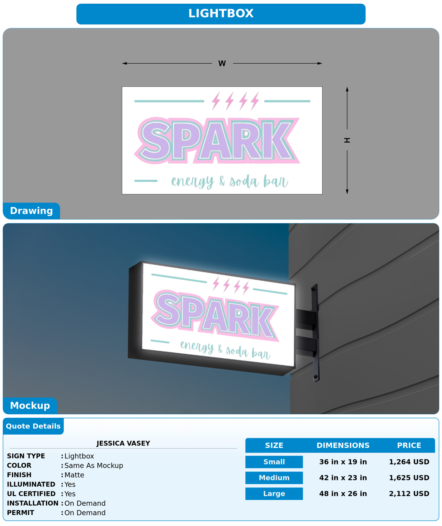 CUSTOM MOCKUP SIGN FOR Jessica Vasey