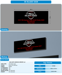 CUSTOM MOCKUP SIGN FOR Usa Auto Service Import Llc