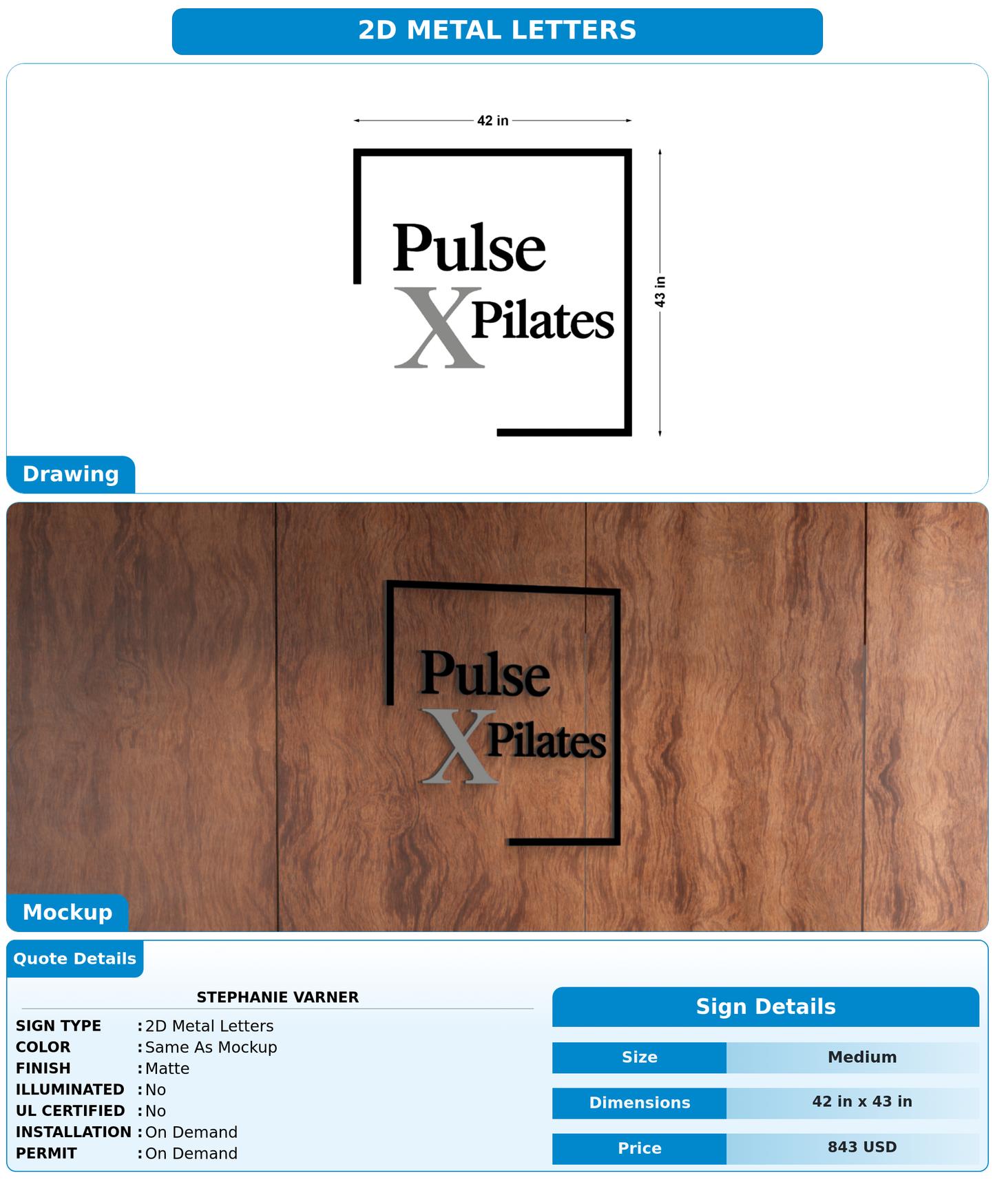 CUSTOM MOCKUP SIGN FOR Stephanie Varner