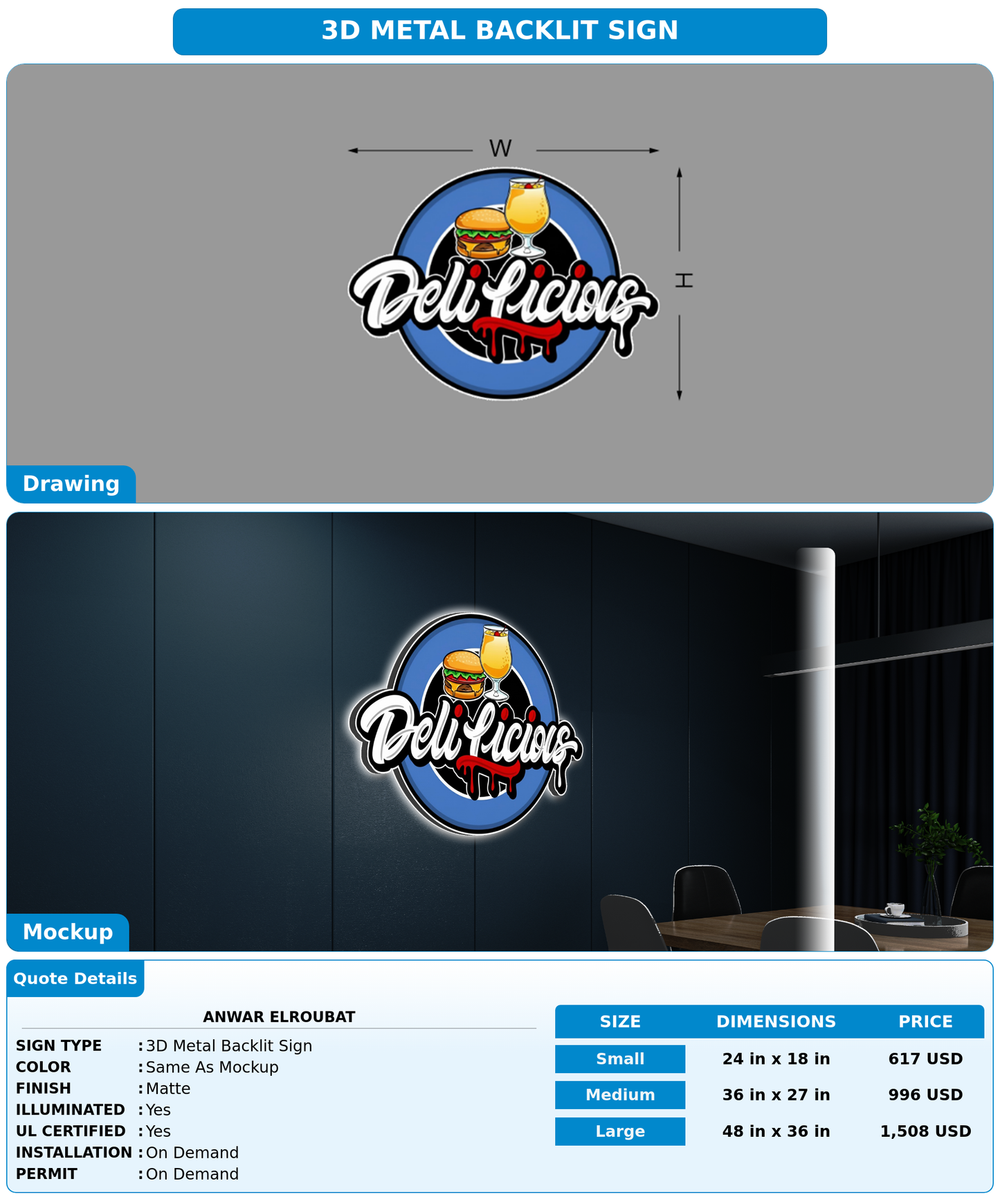 CUSTOM MOCKUP SIGN FOR Anwar Elroubat