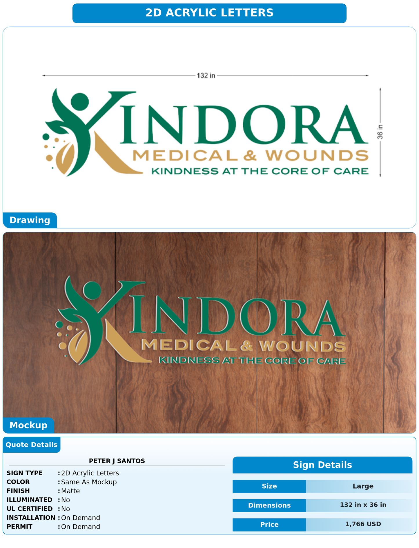 CUSTOM MOCKUP SIGN FOR Peter J Santos