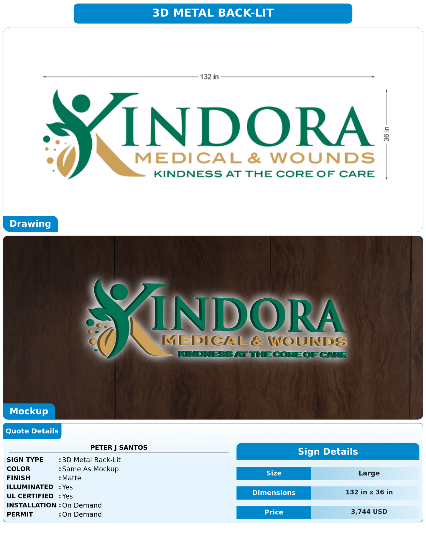 CUSTOM MOCKUP SIGN FOR Peter J Santos