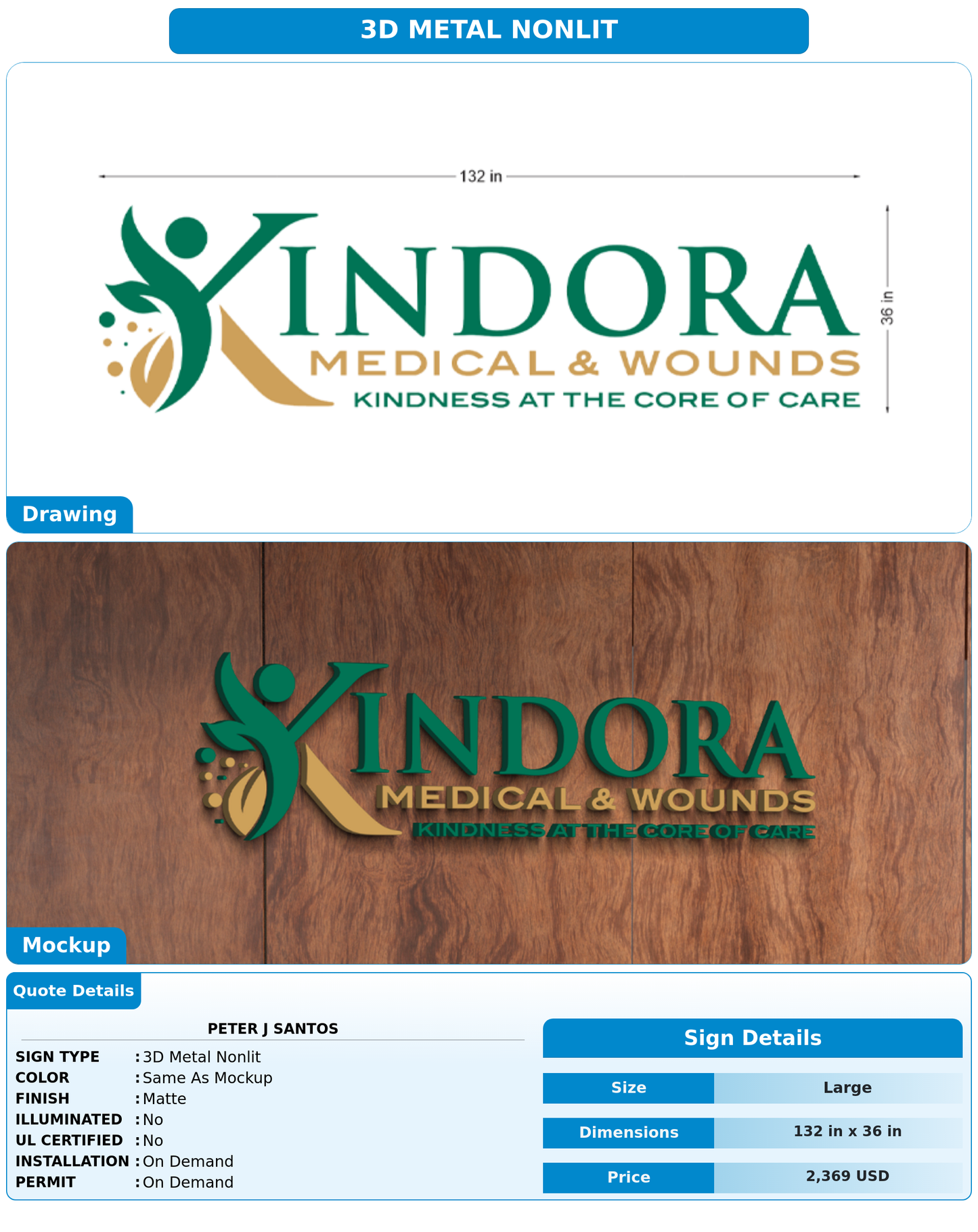 CUSTOM MOCKUP SIGN FOR Peter J Santos