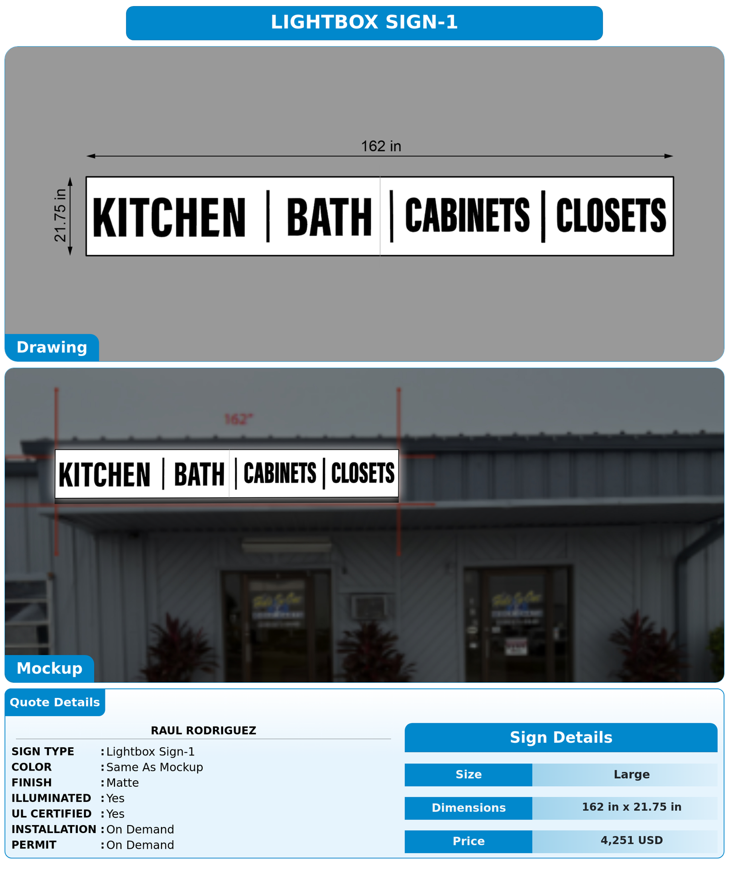 CUSTOM MOCKUP SIGN FOR Raul Rodriguez