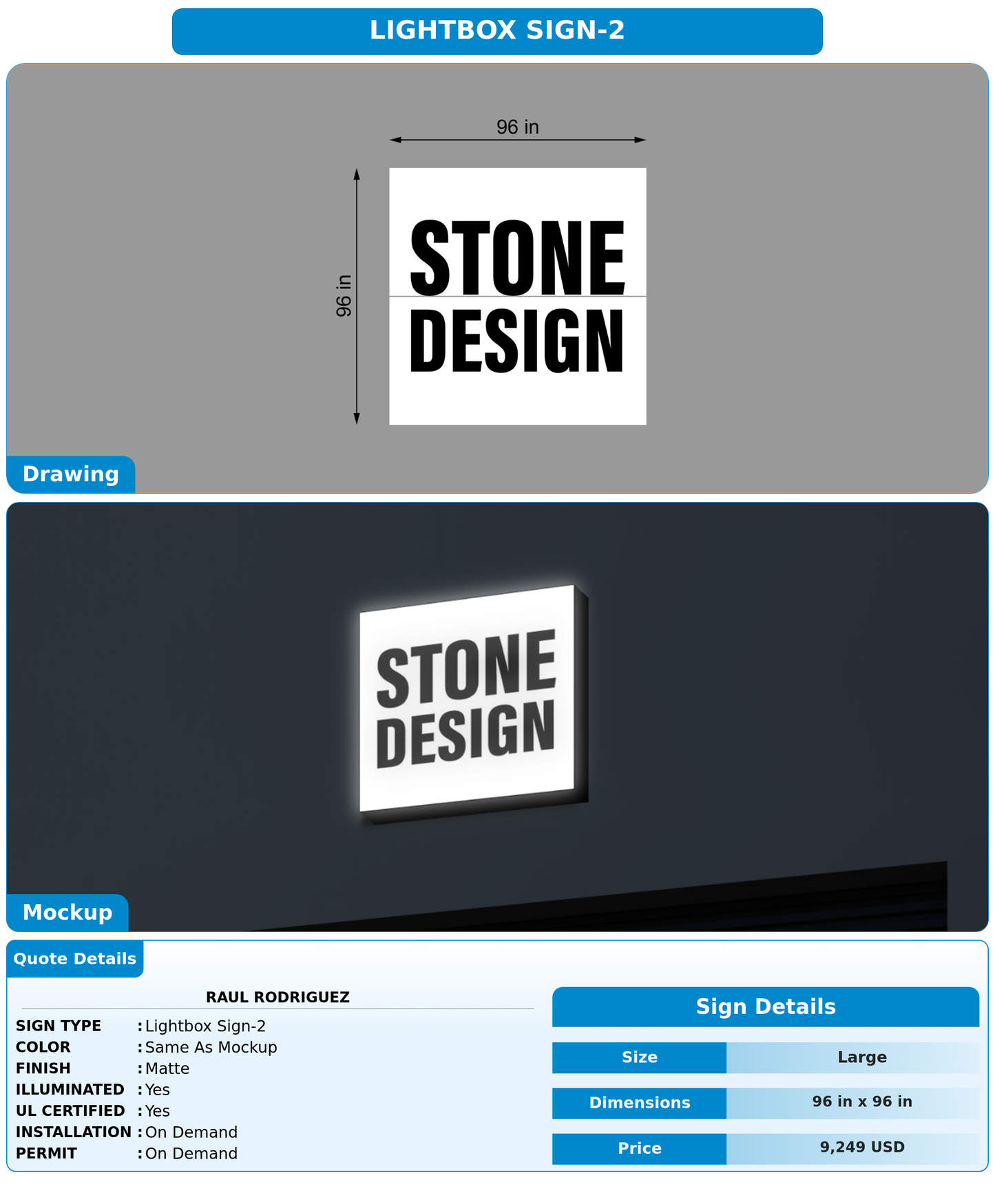 CUSTOM MOCKUP SIGN FOR Raul Rodriguez
