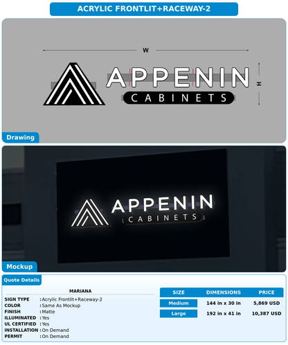 CUSTOM MOCKUP SIGN FOR Mariana
