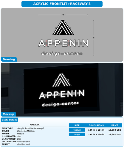 CUSTOM MOCKUP SIGN FOR Mariana