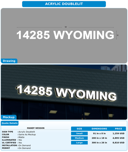 CUSTOM MOCKUP SIGN FOR MANDY WESSON