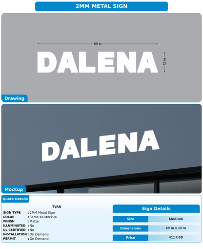 CUSTOM MOCKUP SIGN FOR Tvan