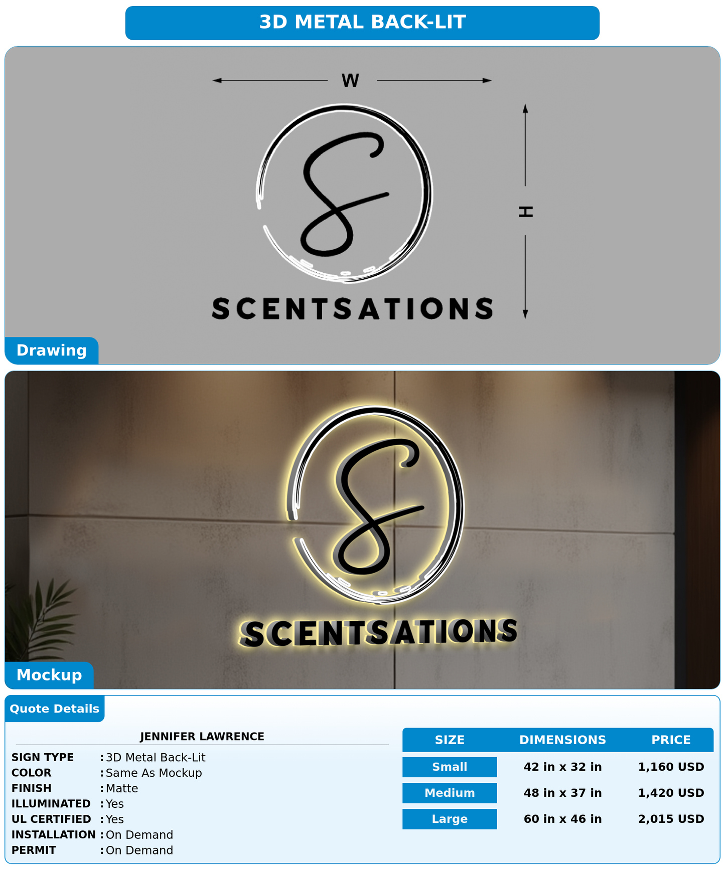 CUSTOM MOCKUP SIGN FOR Jennifer lawrence