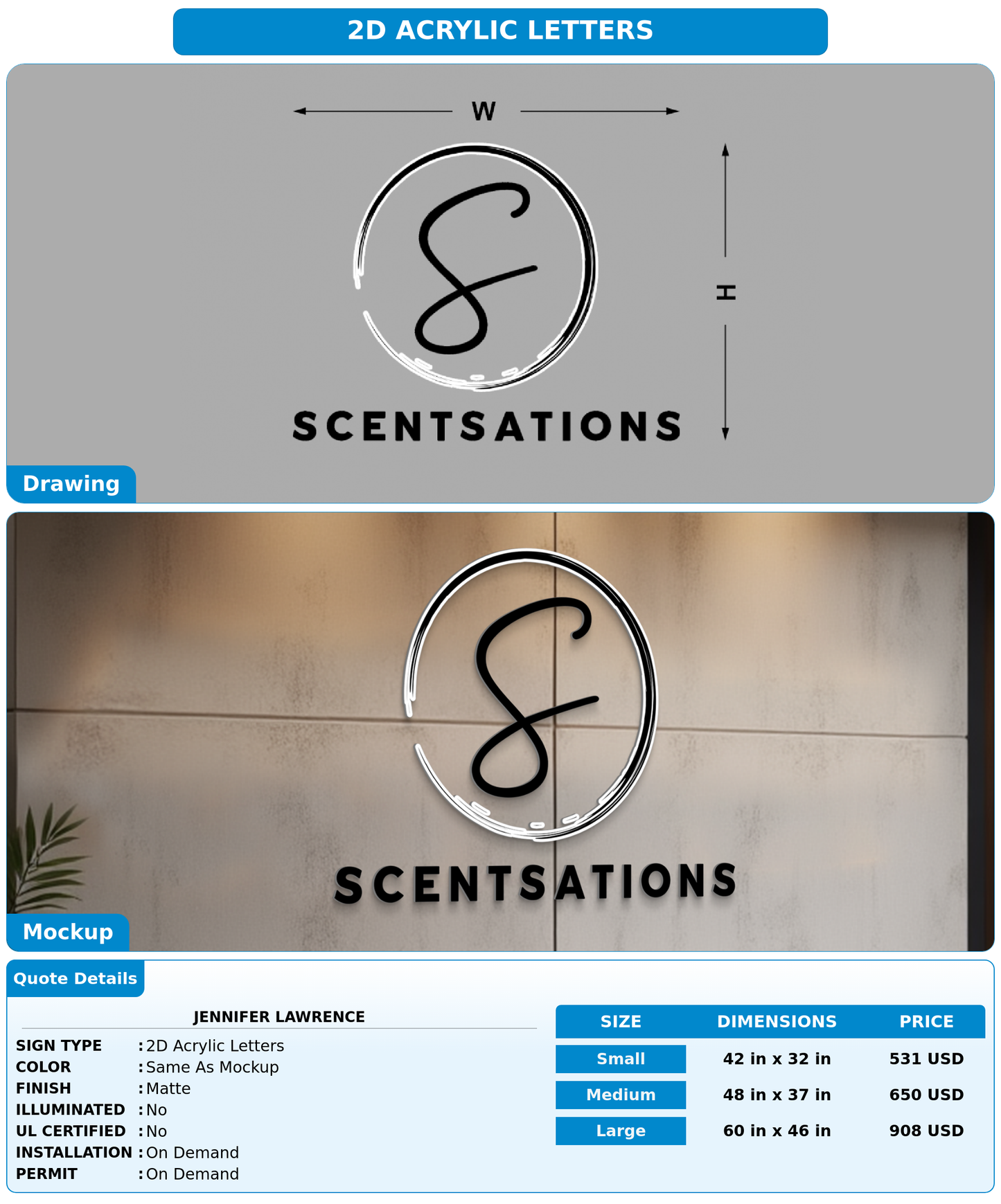 CUSTOM MOCKUP SIGN FOR Jennifer lawrence