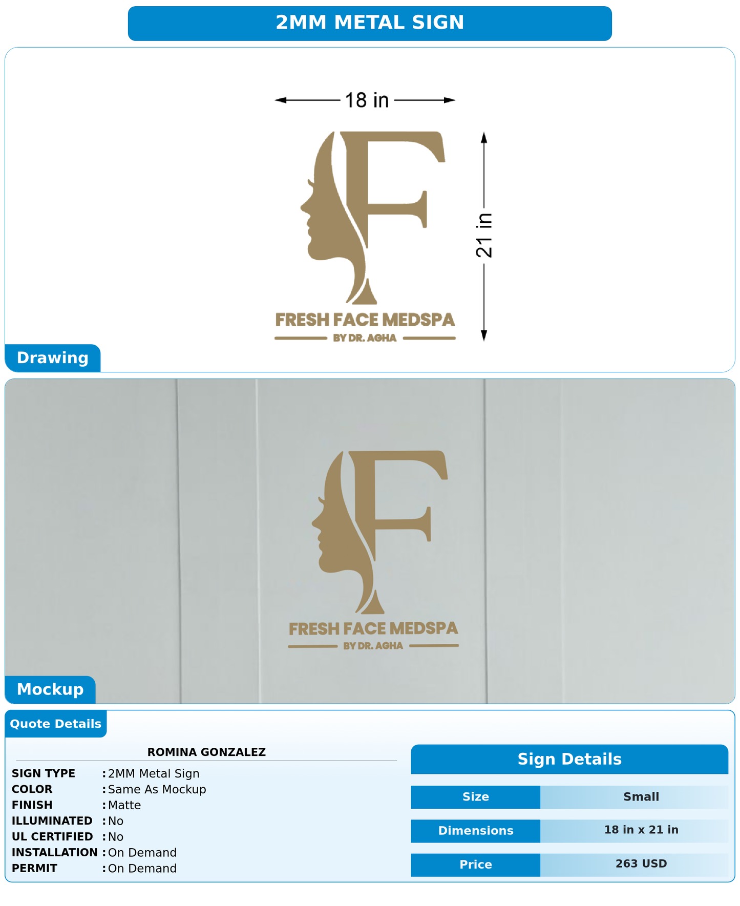 CUSTOM MOCKUP SIGN FOR romina gonzalez