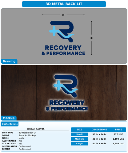 CUSTOM MOCKUP SIGN FOR Jordan Kastor