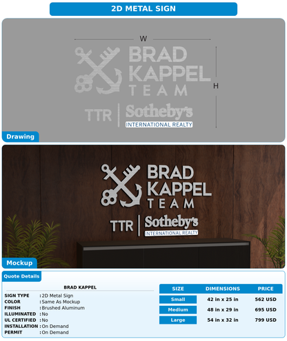 CUSTOM MOCKUP SIGN FOR Brad Kappel