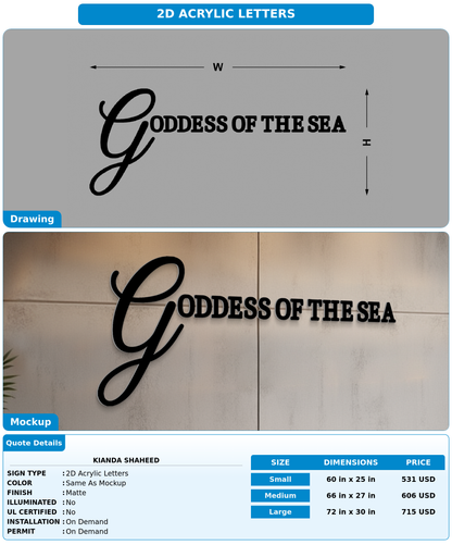 CUSTOM MOCKUP SIGN FOR Kianda Shaheed