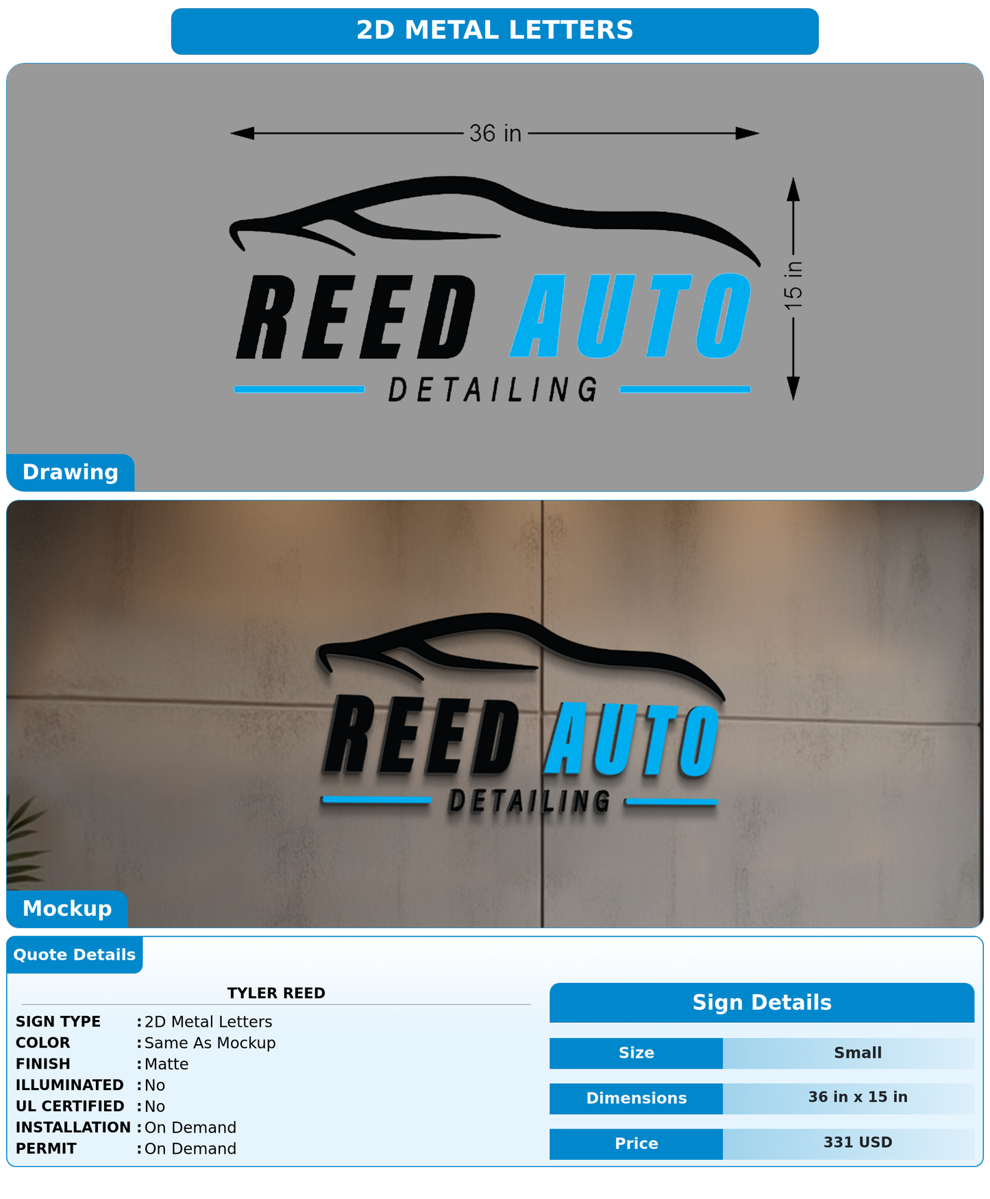 CUSTOM MOCKUP SIGN FOR Tyler Reed