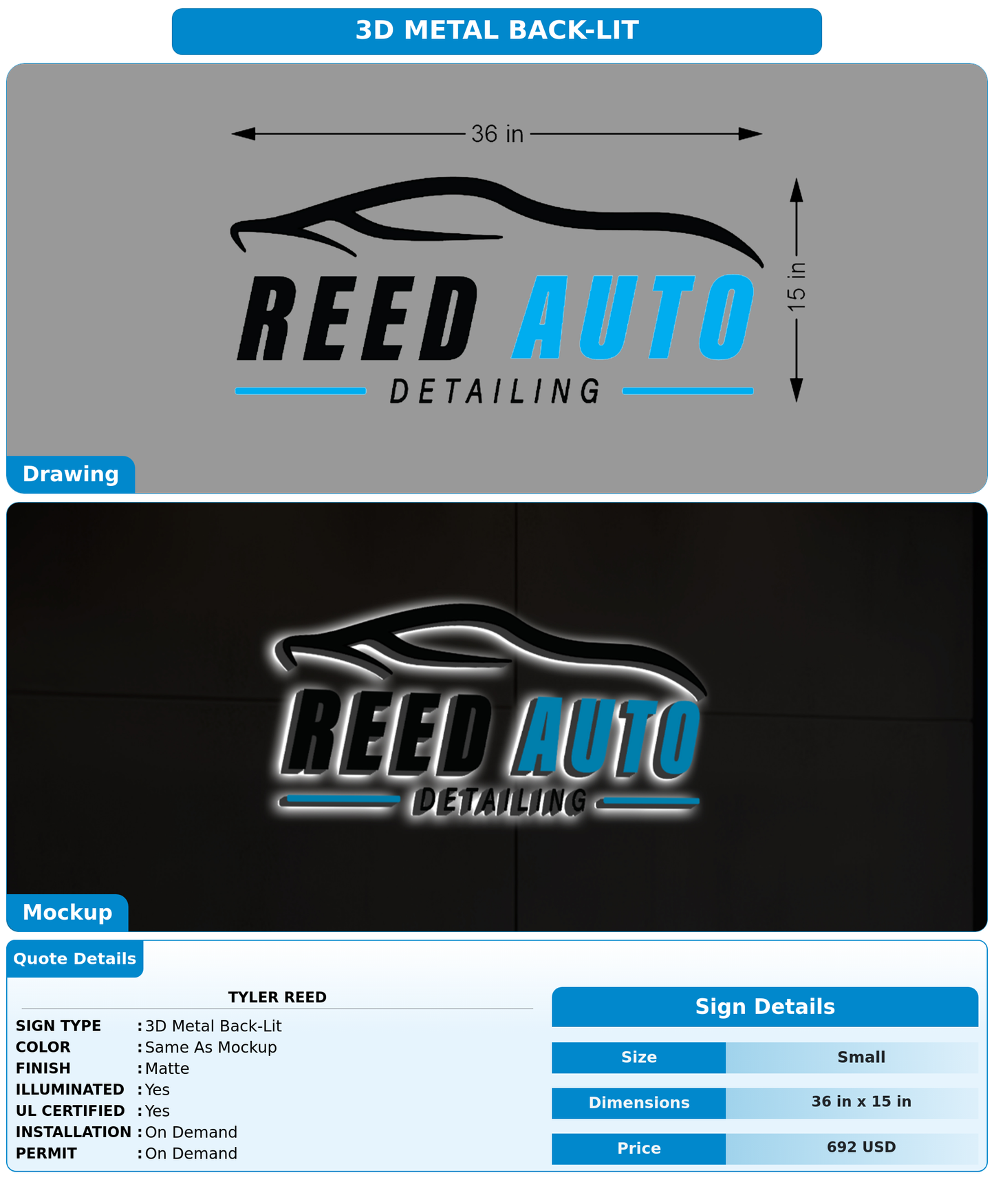 CUSTOM MOCKUP SIGN FOR Tyler Reed