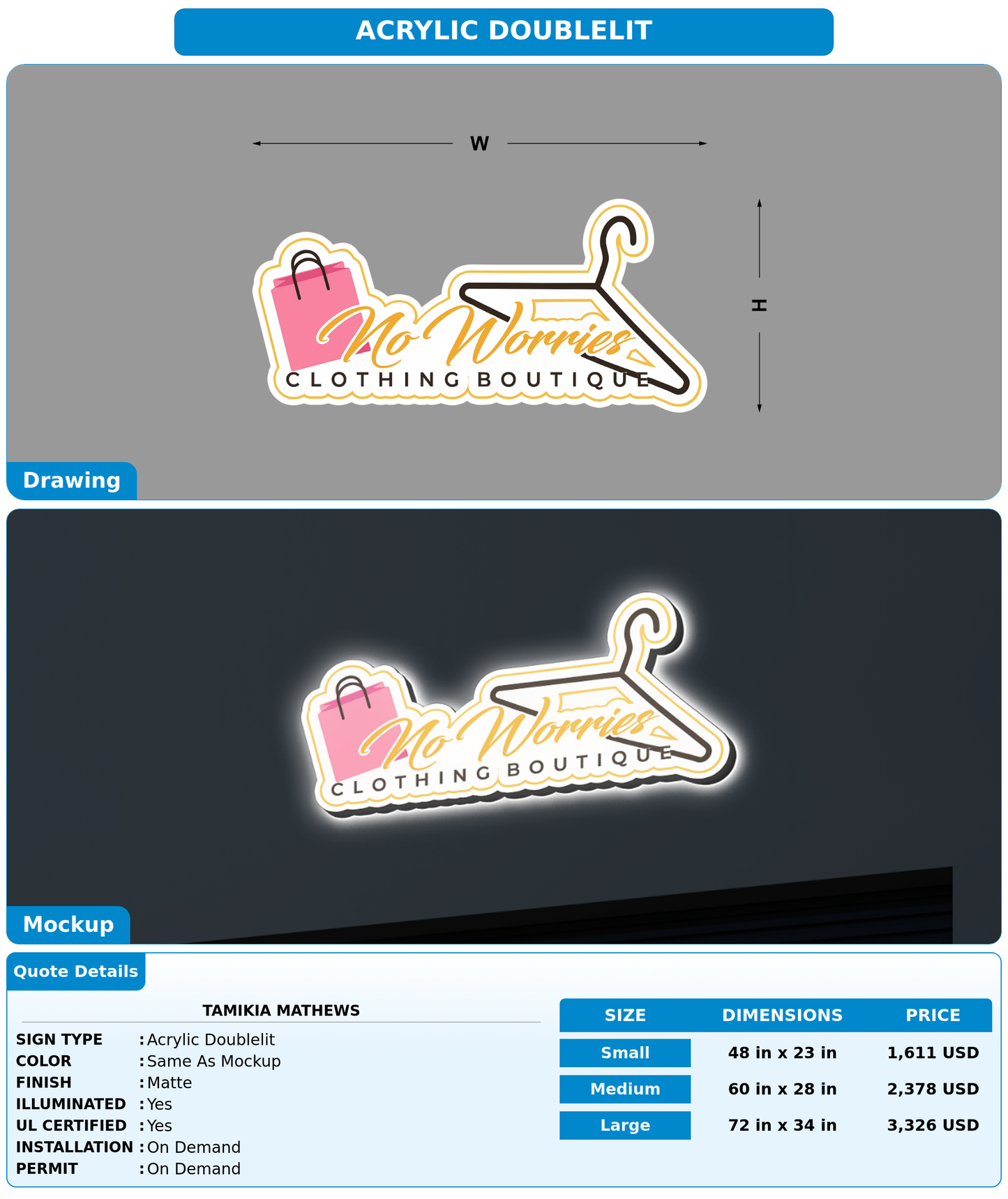 CUSTOM MOCKUP SIGN FOR Tamikia Mathews