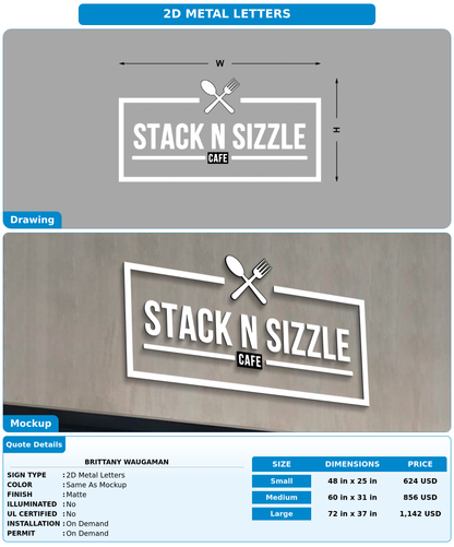 CUSTOM MOCKUP SIGN FOR Brittany Waugaman