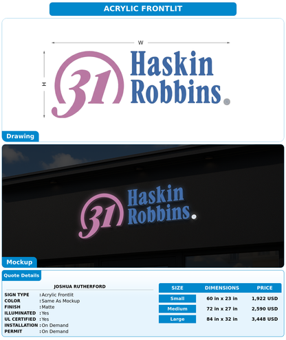 CUSTOM MOCKUP SIGN FOR Joshua Rutherford
