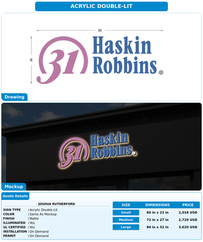 CUSTOM MOCKUP SIGN FOR Joshua Rutherford