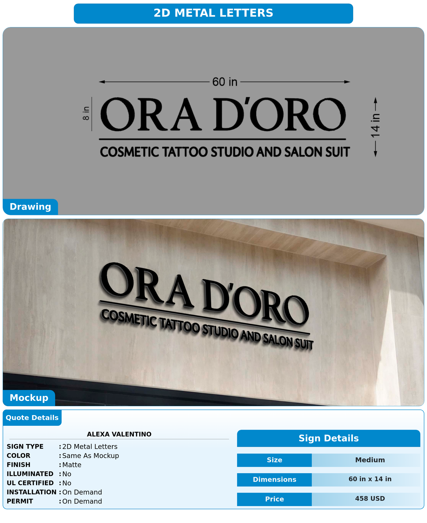 CUSTOM MOCKUP SIGN FOR Alexa Valentino