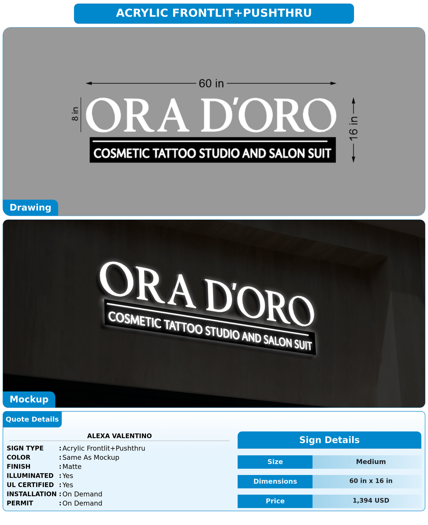 CUSTOM MOCKUP SIGN FOR Alexa Valentino