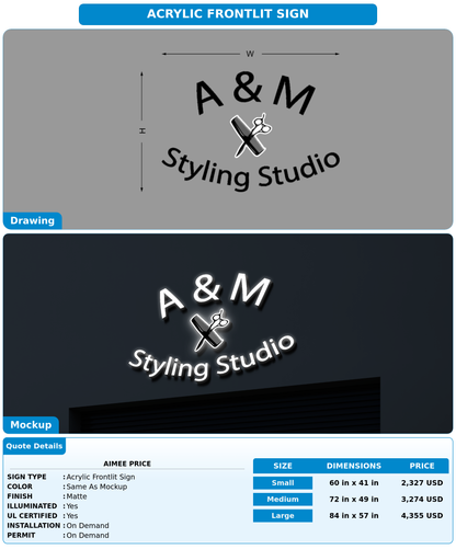 CUSTOM MOCKUP SIGN FOR Aimee Price
