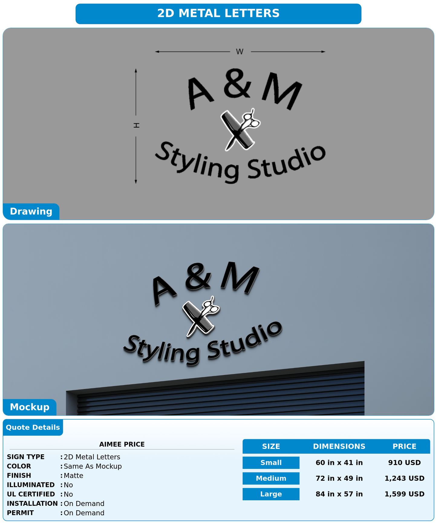 CUSTOM MOCKUP SIGN FOR Aimee Price