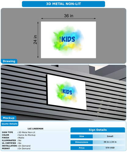 CUSTOM MOCKUP SIGN FOR Luz Lindeman